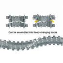 City Trains Train Track Rail Bricks Model  Toy Soft Track& Cruved& Straight for Kids Gift Compatible All Brands Railway Leduo