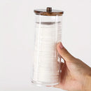 Kosmetikpads-Spender Wattepadhalter Organizer Behälter mit Holzdeckel Multifunktionale Badezimmeraufbewahrung