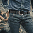 Belt, men's needle buckle belt, genuine leather, pure cowhide, simple youth casual jeans, men's pants belt, trendy for young peo