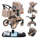 Newest Baby Stroller 3 in1 Multifunctional Stroller Easy Folding Travel Portable Baby Carriage Safety Seat EU Standard