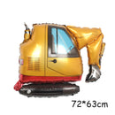 Cartoon Car Balloons Train Fire Truck Tank Engineering Car Tractor Aluminum Film Balloon Birthday Party Baby Shower Toy