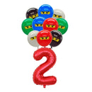 Ninja Them Birthday Party Decorations Kids Disposable Tableware Popcorn Paper Plates Balloons Cup For Boys Baby Shower Supplies