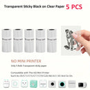 Color On Clear Sticky Paper Mini Thermal Paper Transparent Self-Adhesive For Portable printer T02/M02 For Memo Scrapbook Diary