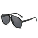 JNPCXI Oversized Double Bridges Pilot Men Sunglasses Blue Lens Vintage Rivets Women Trending Punk Sun Glasses Shades