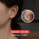 VOQ Silber Farbe Mode Liebe Schraube Ohrstecker Ohrringe für Frauen Studentinnen und Teenager Schmuck Geschenk Koreanische Ohrringe
