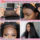 Wow Angel Glueless Wigs 5x5 HD Lace Closure Wigs Silk Straight Melt Skins Deep Part Ready to Go Human Hair Wig Remy For Woman