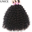 UNice Hair Lockenbündel, unbehandelt, Naturfarbe, Güteklasse 10A, 100 % Echthaar, 1/3/4 Stück im Angebot