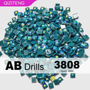 New Arrivals Single Color AB Square Diamond Beads for DIY Diamond Paintings  Resin AB Drills 2.5mm AB Drills 1000/2000Pcs