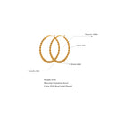 Yhpup Stainless Steel Twist Golden Big Hoop Earrings Waterproof Metal Unusual Statement Trendy Jewelry for Occident Women Party