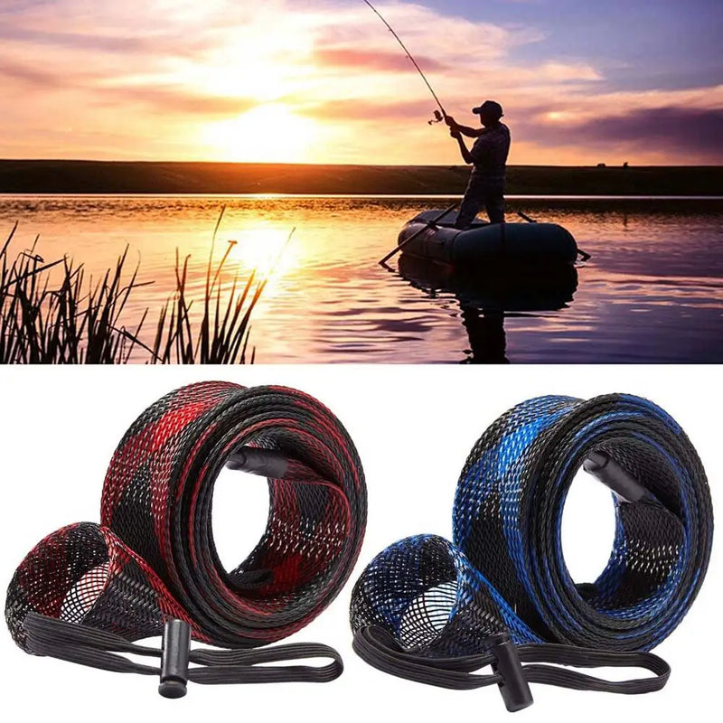 Braided Mesh Fishing Supplies Spinning Rod Rod Pole Cover Fishing Rod Cover Fishing Rod Protector Rod Sleeve Fishing Pole Glove