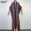 WINYI woman Winter Knitted cardigan coat Loose Christmas Fashion hipster party dress Thick Warm free size Female cloke overcoat