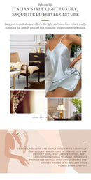 Women's small fresh short dress home casual breathable pajamas nightdress imitation silk home wear