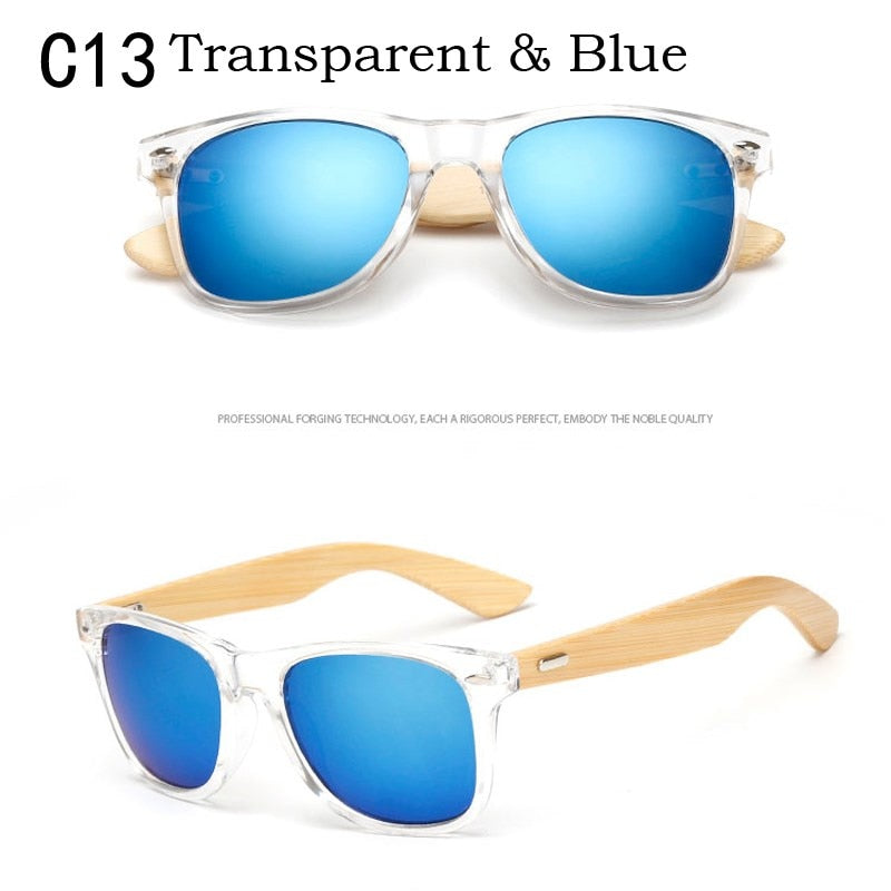 Wood Sunglasses Men Women Square Bamboo Women for Women Men Mirror Sun Glasses Oversize Retro De Sol Masculino Handmade