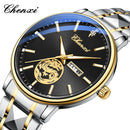 CHENXI Business Luxury Men Watches Quartz Stainless Steel Wrsitwatches Male Auto Date Clock with Luminous Hands