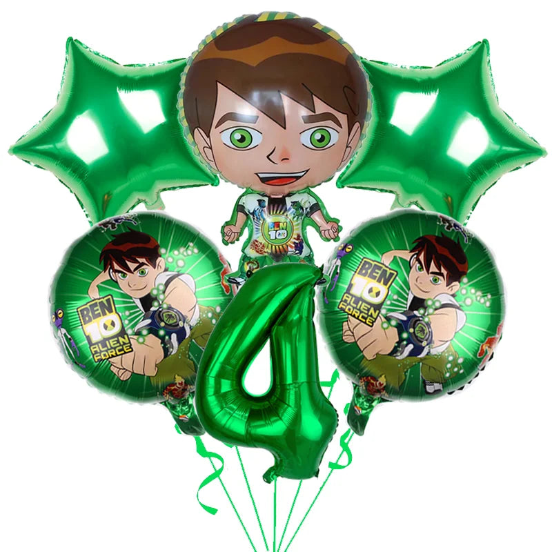 Ben-10 Party Decoration Balloon Cartoon Huge Boy Round 18 inch Balloon Birthday Party Supplies Kids Favor Baby Shower Gift