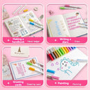 8/12/24Colors Double Line Outline Art Pen DIY Graffiti Pen Highlighter Marker Pens Diary For Scrapbook Poster Card Stationery