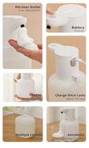 New Wall Mounted Automatic Soap Dispenser Foam Smart Hand Washing Machine 500ml Liquid Rechargeable Bathroom Induction Sensor
