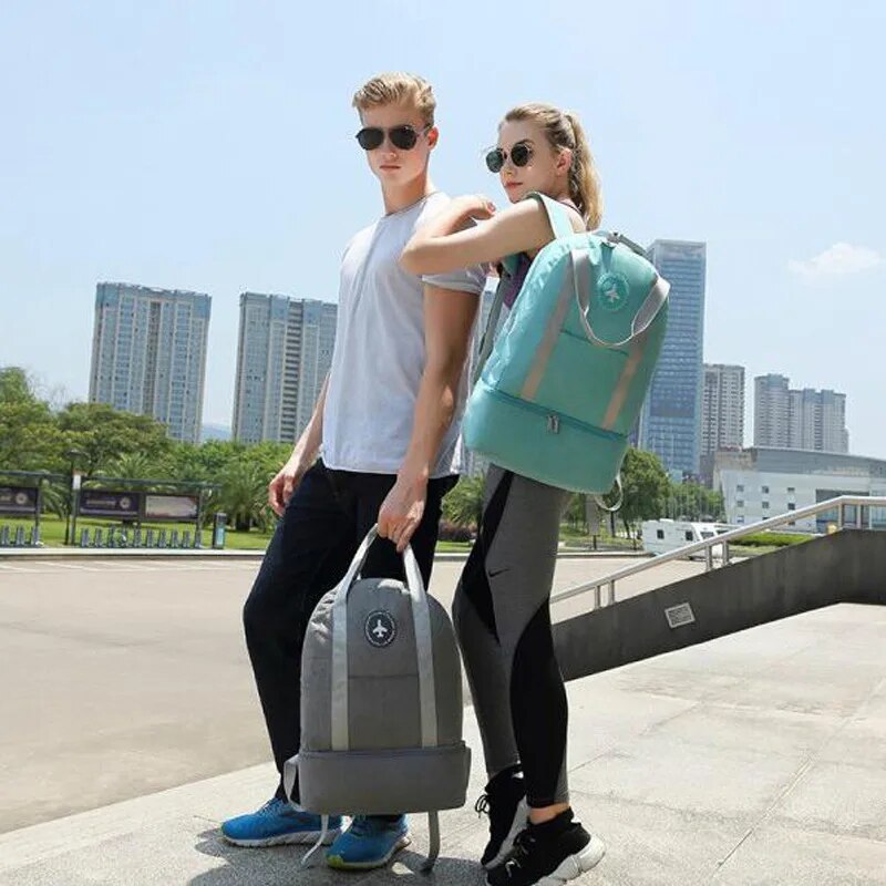 Men Women Multi-function Travel Backpack Fitness Bag Travel Large Capacity Waterproof Clothes Shoes Storage Bag New 2020