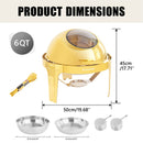 ROOMARK 9QT Chafing Dish Buffet Set, High Grade Stainless Steel Catering Warmer Complete Set with Thick Frame for Party Wedding