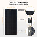 12V Flexible Solar Panel Kit Monocrystalline Solar Cell 50W 100W 120W 240W PV For Home RV & Boat solar power China Drop Shipping