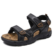 New Fashion Summer Leisure Men Shoes Beach Sandals High Quality Genuine Leather Sandals Soft Large Size Men's Sandals Size 38-48