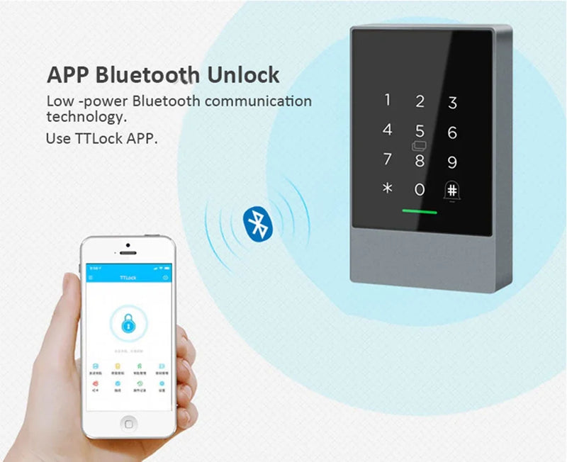 TTLOCK K3/K3F Fingerprint Access Control Door System Opener for Intercom Nfc Bluetooth Electric Gate Keypad 13.56Mhz RFID Card