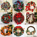 Red Christmas Wreath for Front Door Gold Window Wall Door Christmas Decorations 2024 Garland Ornament Guirnalda Navidad