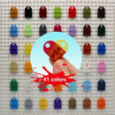 50pcs DIY Building Blocks 3176 Brick Heart Necklace/Key Ring Toys 2x 3 Heart-shaped Multicolor Educational Toy Gift for Children