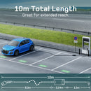 dé Electric Car charger Type 2 16A 3.7kW Schuko with Digital Display 6m 8m 10m 15m 20m Charging Cable Mode 2 for Home Outdoor