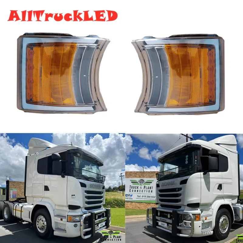 2x Led Turn Signal Light +_DRL For Scania P230 G480 R480 T470 For Scania Truck Turn Indicator Lamps OEM 1949900 2241544 2442637