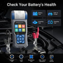VDIAGTOOL BT600 Car Battery Tester with Printer Lithium Battery Alternator Tester 6-24V Auto Charging Cranking System Analyzer