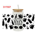 3D UV DTF Transfers Aufkleber 16oz Becher Wraps Papa Vatertag Bedruckt für DIY Glas Keramik Metall Leder Etc. D16893