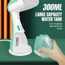 1500W Handdampfglätter Tragbar, 300ml Wassertank, 30s Schnellaufheizung, 27g/min, Edelstahlplatte, 1.5m Kabel