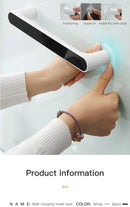 Self-adhesive Towel Holder Rack Wall Mounted Towel Hanger Bathroom Organizer Towel Bar Shelf Bathroom Hook Kitchen Wipes Hanging