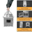 The Hearthkeeper | Portable Stainless Steel Tent Stove with 7-Pipe Chimney System