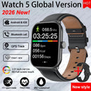 Watch 5 Smart Watch Global Version Men Women HD AMOLED Screen Heart Rate Bluetooth Call GPS Track Waterproof Sports Smartwatches