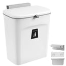 7/9L Hanging Trash Can Kitchen Trash Bin Garbage Bin Wall Mounted Bathroom Trash Can with lid Recycling Garbage Basket