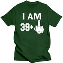 Men's T-Shirt I Am 39 Middle Finger 40th Cool Funny Birthday Gifts Idea T Shirt for Man Husband Daddy Father's Day Present