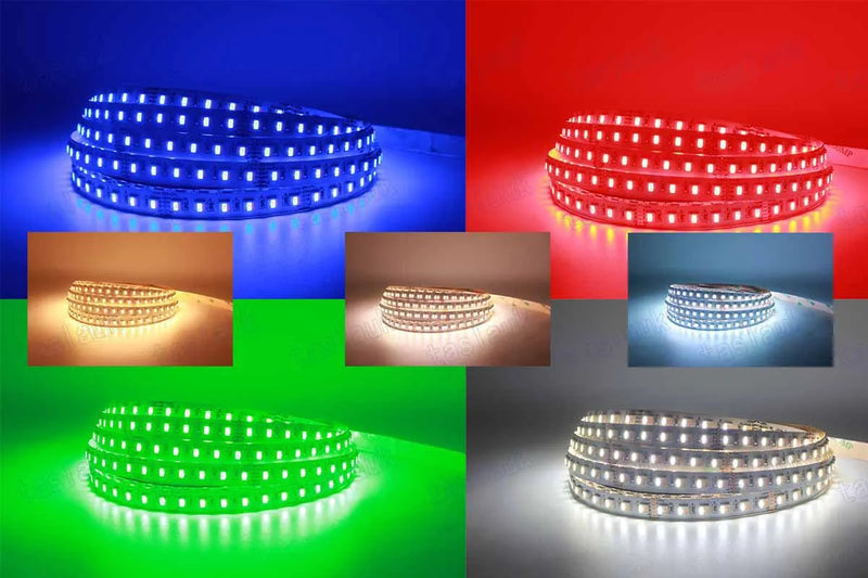 5M LED Strip Light RGBCCT 60leds  96leds /m 112leds /m 5050 SMD Led Tape Bar Light String Holiday Decoration Lights 12V 24V