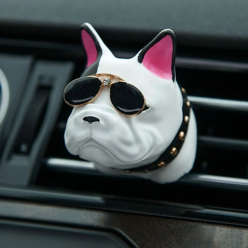 French Bulldog Car Air Freshener Outlet Air Vent Perfume Ornament Essential Oil Fragrance Scent Car Accessories