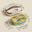 Microwavable 304 Stainless Steel Lunch Box 2/3 Compartment Bento Box Leakproof Food Storage Containers Adults Kids School