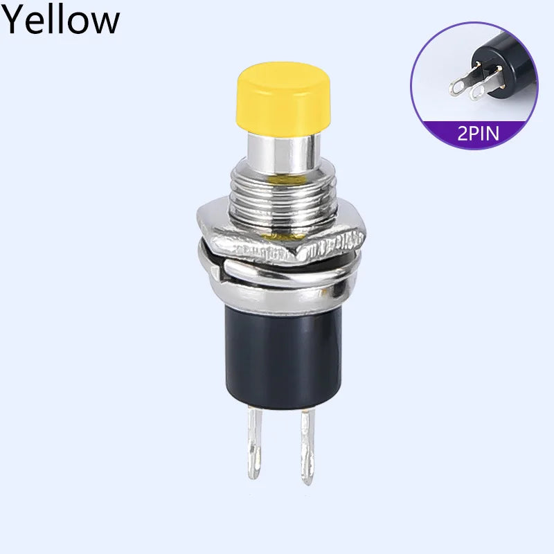 1/6 PCS,7MM,Mini Round Momentary Push Button Switch Press The Self-Reset,Normally Open 1NO,Normally Closed 1NC,Micro Switchs