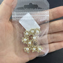 3D luxury zircon Star cross Nail Metal Charms 10pcs mermaid  bead nail jewelry  11*18mm Aolly Nail Art Crystal Gems Decorations