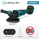 YOFIDRA M14 125mm Brushless Angle Grinder 2000W Cordless Grinding Machine Cutting Home DIY Power Tool For Makita 18V Battery Pin