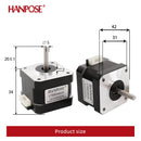 HANPOSE Nema17 stepper motor, torque 78 oz-in (52 N-cm), current 1.8 A. Models 17HS8401 17HS 2408 17HS3401S 17HS4401S 17HS6401S