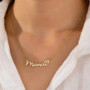 Muttertag Mama Buchstaben-Anhänger-Halskette für Frauen Edelstahl Schmuck Geschenk