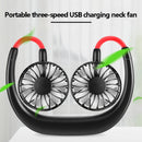 Portable Summer Sports Fans Low Noise USB Neck Cooling Fan Rechargeable Comfortable To Wear for Home School Office