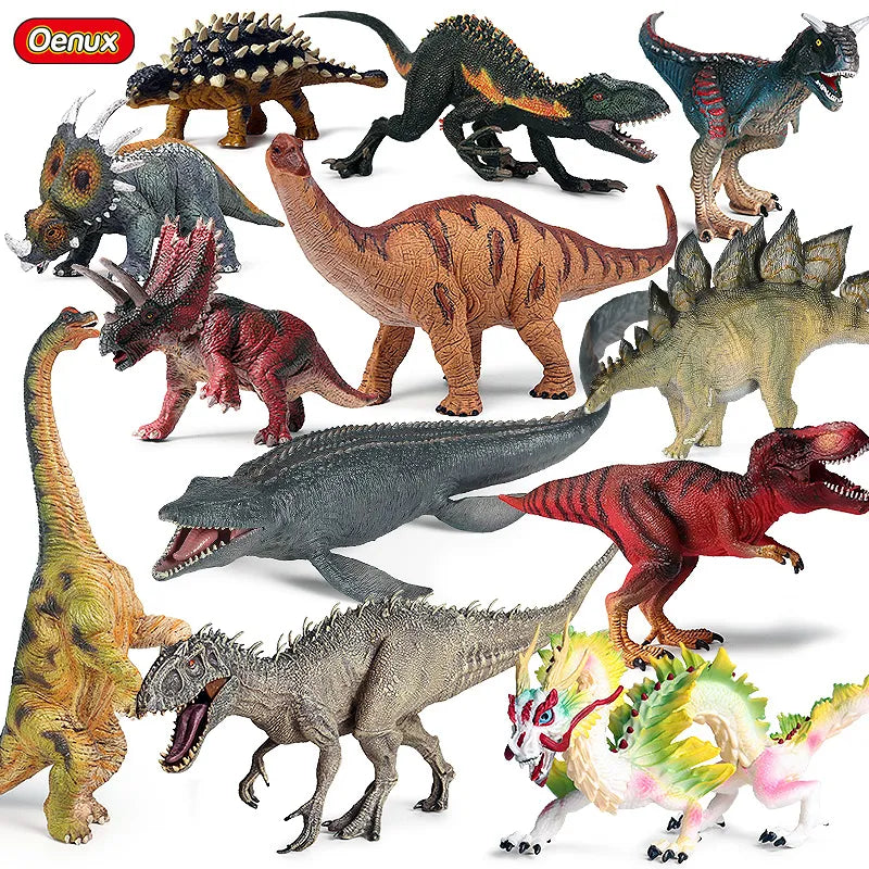 Oenux Original Prehistoric Jurassic Herbivorous Dinosaurs Series Model Action Figure Toy Jurassic Dinosaur Figurines Kids Toys