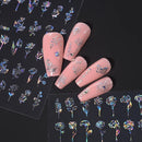 The Gilded Leaf | 12-Piece 3D Metallic Leaf Nail Sticker Set