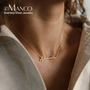 Customized Stainless Steel Initial Name Necklace Custom Personalized Letter Choker Necklace Pendant Nameplate Gift Dropshipping